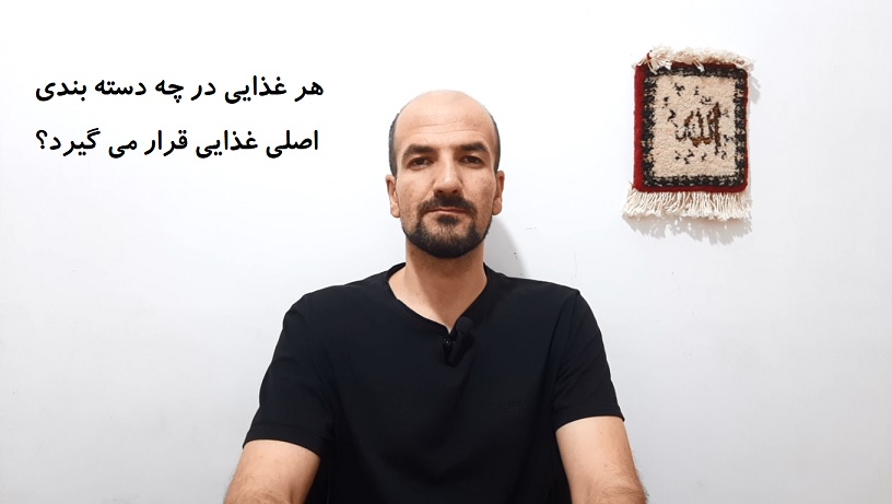 هر غذایی در چه دسته بندی اصلی غذایی قرار می گیرد؟